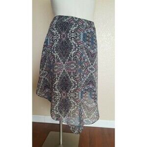 Maurices Semi Sheer Chiffon Asymmetrical Skirt Plus Size 0X 2X New